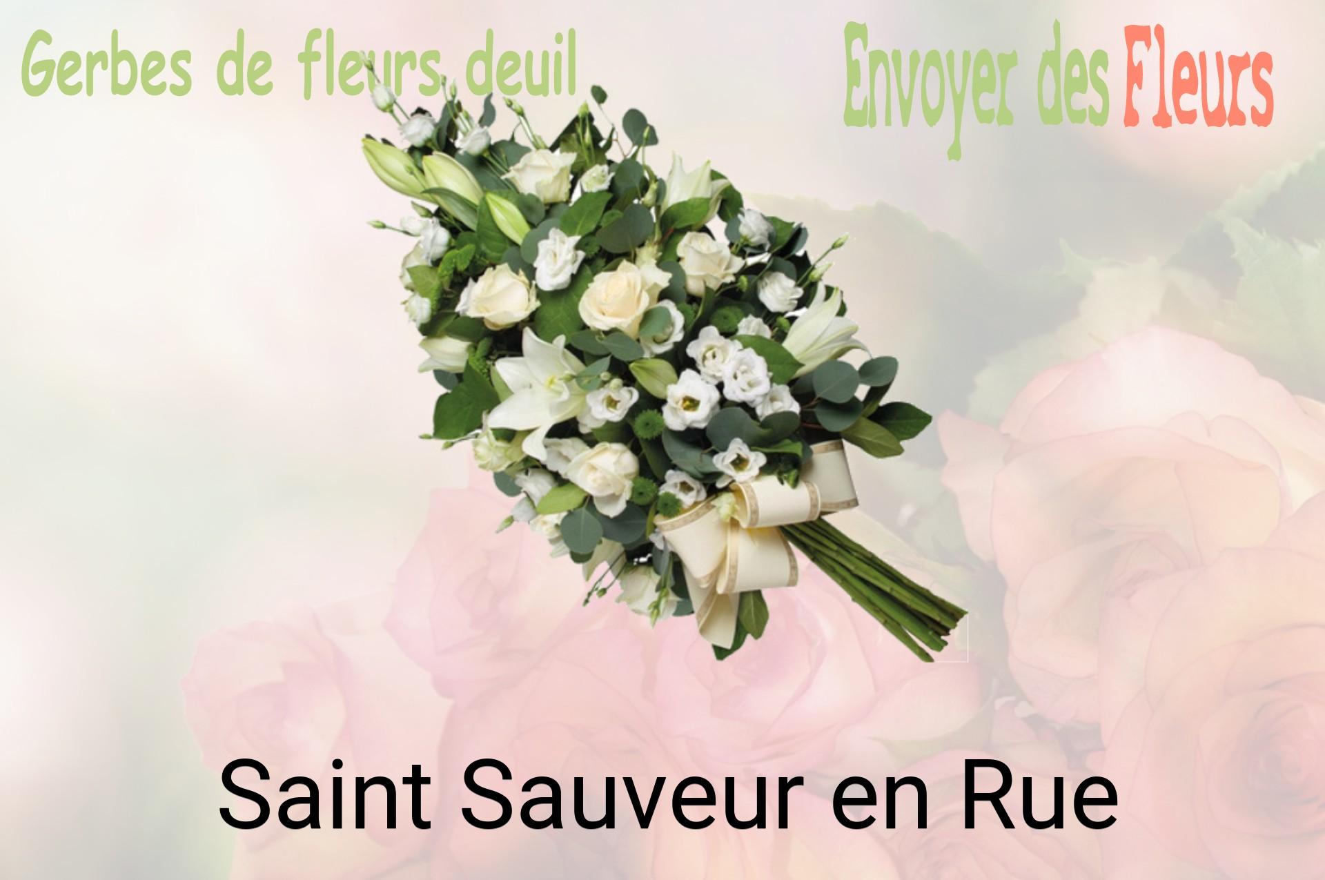 Gerbe de fleurs de deuil livrée à Saint-Sauveur-en-Rue